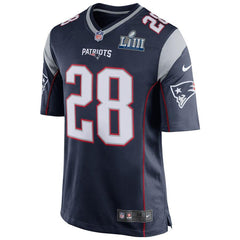 James White New England Patriots Super Bowl LIII Bound Game Jersey – Navy 2019