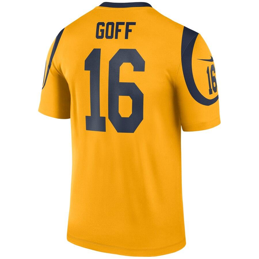 Jared Goff Los Angeles Rams Color Rush Legend Player Jersey – Gold 2019