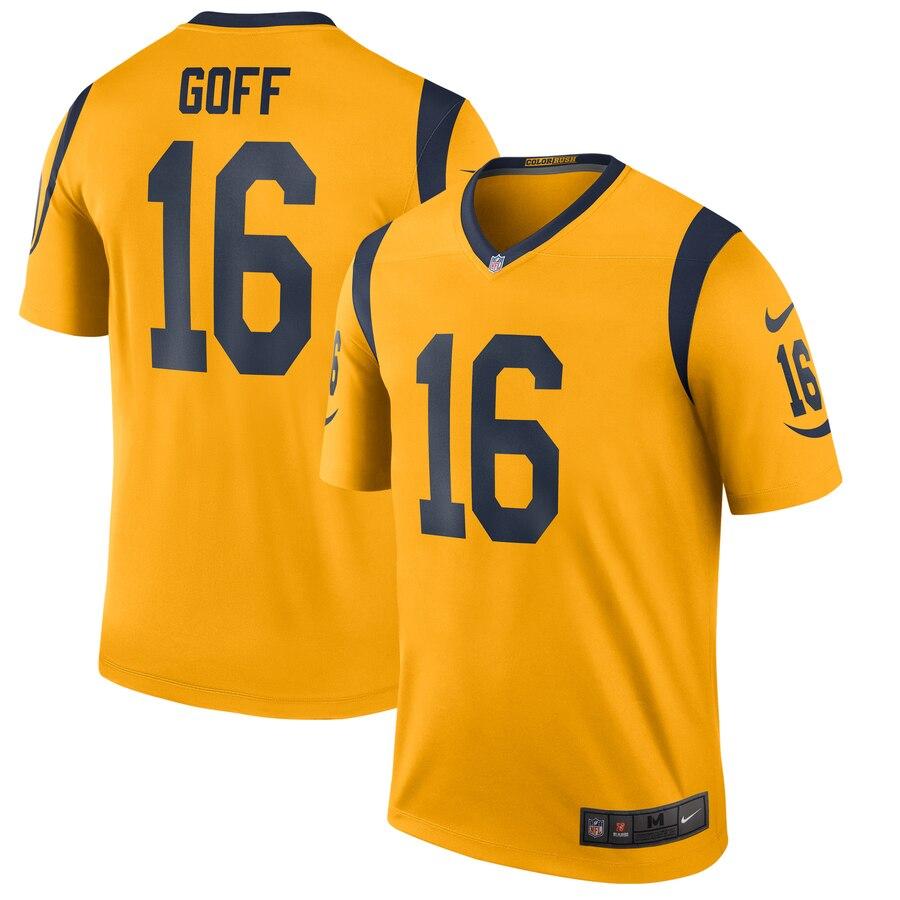 Jared Goff Los Angeles Rams Color Rush Legend Player Jersey – Gold 2019