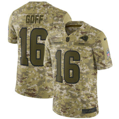 Jared Goff Los Angeles Rams Salute to Service Limited Jersey – Camo 2019