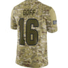 Image of Jared Goff Los Angeles Rams Salute to Service Limited Jersey – Camo 2019