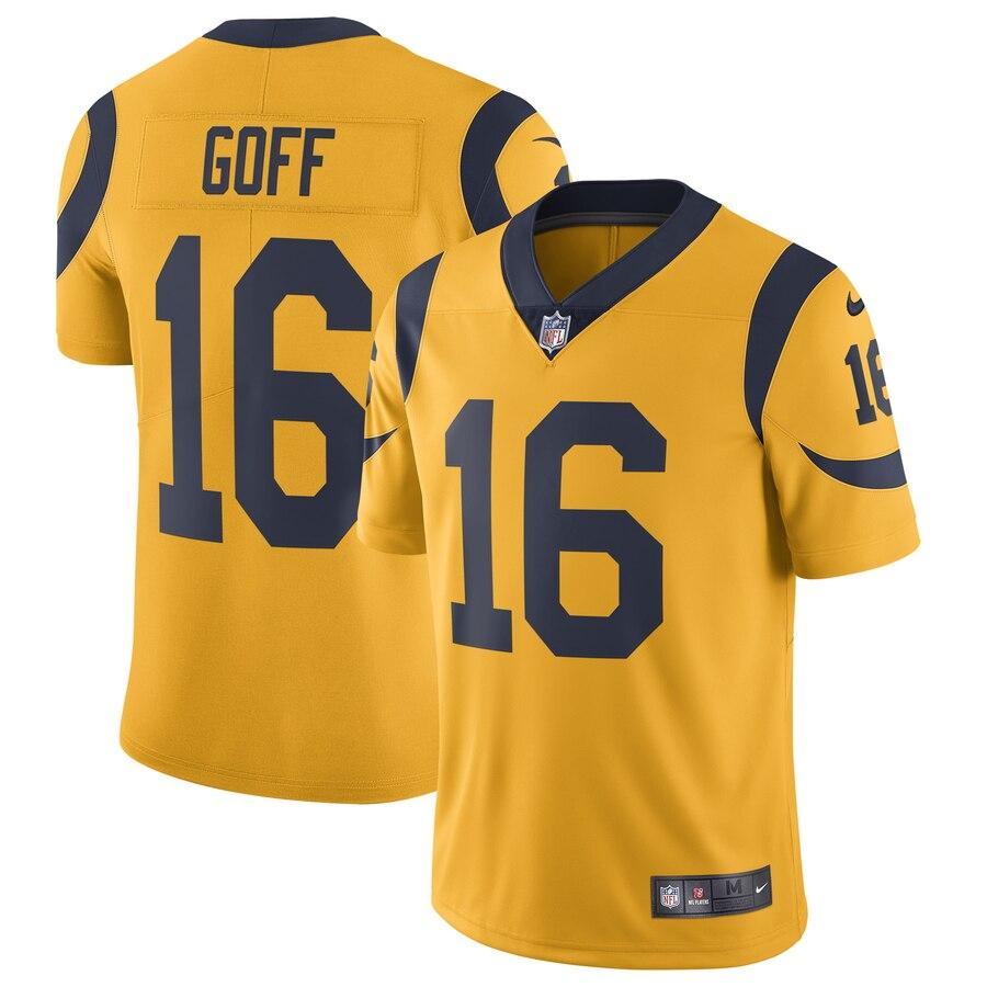 Jared Goff Los Angeles Rams Vapor Untouchable Color Rush Limited Player Jersey - Gold 2019