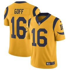 Jared Goff Los Angeles Rams Vapor Untouchable Color Rush Limited Player Jersey - Gold 2019