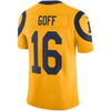 Image of Jared Goff Los Angeles Rams Vapor Untouchable Color Rush Limited Player Jersey - Gold 2019
