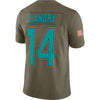 Image of Jarvis Landry Miami Dolphins Salute To Service Limited Jersey - Olive 2019
