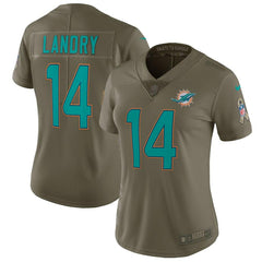 Jarvis Landry Miami Dolphins Women's Salute to Service Limited Jersey - Olive 2019