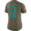 Image of Jarvis Landry Miami Dolphins Women's Salute to Service Limited Jersey - Olive 2019