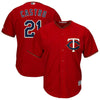 Image of Jason Castro Minnesota Twins Majestic Alternate Cool Base Replica Player Jersey - Scarlet 2019