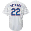 Image of Jason Heyward Chicago Cubs Majestic Official Cool Base Player Jersey - White 2019