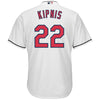 Image of Jason Kipnis Cleveland Indians Majestic Official Cool Base Player Jersey - White 2019