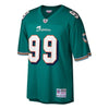 Image of Jason Taylor Miami Dolphins Mitchell &amp; Ness Retired Player Replica Jersey - Aqua 2019