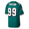 Image of Jason Taylor Miami Dolphins Mitchell &amp; Ness Retired Player Replica Jersey - Aqua 2019