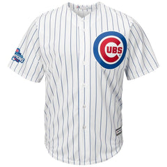 Javier Baez Chicago Cubs Majestic Home 2016 World Series Champions Team Logo Patch Player Jersey - White 2019