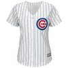 Image of Javier Baez Chicago Cubs Majestic Women's Cool Base Player Jersey - White 2019
