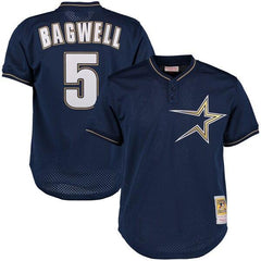 Jeff Bagwell Houston Astros Mitchell &amp; Ness Cooperstown 1997 Mesh Batting Practice Jersey - Navy 2019