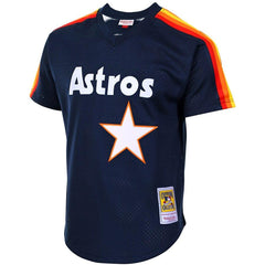 Jeff Bagwell Houston Astros Mitchell & Ness Cooperstown Mesh Batting Practice Jersey - Navy 2019