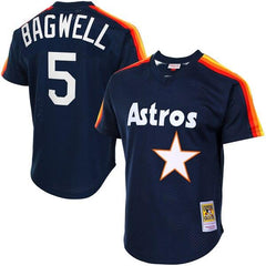 Jeff Bagwell Houston Astros Mitchell &amp; Ness Cooperstown Mesh Batting Practice Jersey - Navy 2019