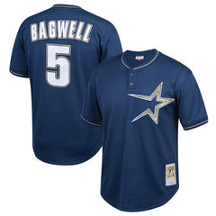 Jeff Bagwell Houston Astros Mitchell &amp; Ness Youth Cooperstown Collection Mesh Batting Practice Jersey – Navy 2019