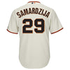 Image of Jeff Samardzija San Francisco Giants Majestic Official Cool Base Player Jersey - Cream 2019