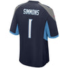 Image of Jeffery Simmons Tennessee Titans 2019 NFL Draft First Round Pick Game Jersey – Navy 2019
