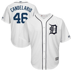 Jeimer Candelario Detroit Tigers Majestic Home Cool Base Player Jersey - White 2019