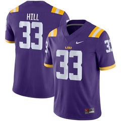 Jeremy Hill LSU Tigers Game Jersey – Purple 2019