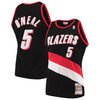 Image of Jermaine O'Neal Portland Trail Blazers Mitchell &amp; Ness Hardwood Classics Swingman Jersey – Black 2019