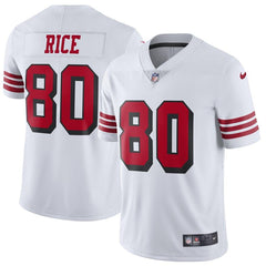 Jerry Rice San Francisco 49ers Color Rush Vapor Untouchable Limited Retired Player Jersey – White 2019