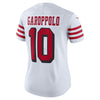 Image of Jimmy Garoppolo San Francisco 49ers Women's Color Rush Vapor Untouchable Limited Player Jersey – White 2019