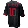 Image of Jimmy Garoppolo San Francisco 49ers Youth Player Game Jersey – Black 2019