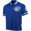 Image of Joe Carter Toronto Blue Jays Mitchell &amp; Ness Cooperstown Collection Mesh Batting Practice Quarter-Zip Jersey - Royal 2019