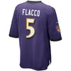 Image of Joe Flacco Baltimore Ravens Game Jersey - Purple 2019