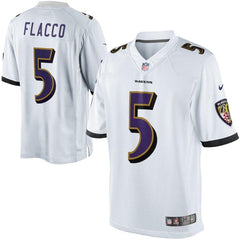 Joe Flacco Baltimore Ravens Limited Jersey - White with all White Collar 2019