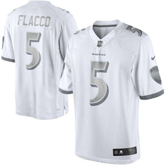 Joe Flacco Baltimore Ravens Platinum Limited Jersey - White 2019