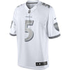 Image of Joe Flacco Baltimore Ravens Platinum Limited Jersey - White 2019