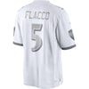 Image of Joe Flacco Baltimore Ravens Platinum Limited Jersey - White 2019