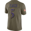 Image of Joe Flacco Baltimore Ravens Salute to Service Limited Jersey - Olive 2019