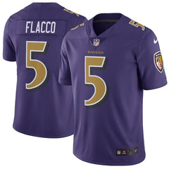 Joe Flacco Baltimore Ravens Vapor Untouchable Color Rush Limited Player Jersey - Purple 2019