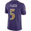 Image of Joe Flacco Baltimore Ravens Vapor Untouchable Color Rush Limited Player Jersey - Purple 2019
