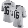 Image of Joe Montana San Francisco 49ers Retired Gridiron Gray II Limited Jersey - Gray 2019