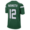 Image of Joe Namath New York Jets Retired Player Game Jersey – Gotham Green 2019