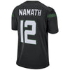 Image of Joe Namath New York Jets Retired Player Game Jersey – Stealth Black 2019