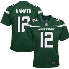 Joe Namath New York Jets Youth Game Jersey – Gotham Green 2019