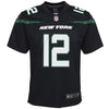 Image of Joe Namath New York Jets Youth Retired Player Game Jersey – Stealth Black 2019