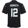 Image of Joe Namath New York Jets Youth Retired Player Game Jersey – Stealth Black 2019