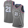 Image of Joel Embiid Philadelphia 76ers City Edition Swingman Jersey – Gray 2019
