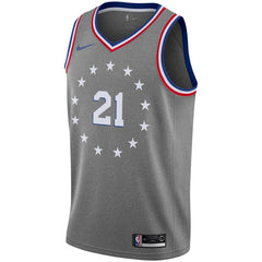 Joel Embiid Philadelphia 76ers City Edition Swingman Jersey – Gray 2019
