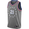 Image of Joel Embiid Philadelphia 76ers City Edition Swingman Jersey – Gray 2019
