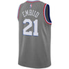 Image of Joel Embiid Philadelphia 76ers City Edition Swingman Jersey – Gray 2019