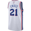 Image of Joel Embiid Philadelphia 76ers Swingman Player Jersey - Association Edition – White 2019